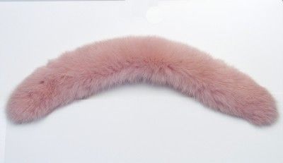 Adrienne Landau Pink Fox Fur Collar