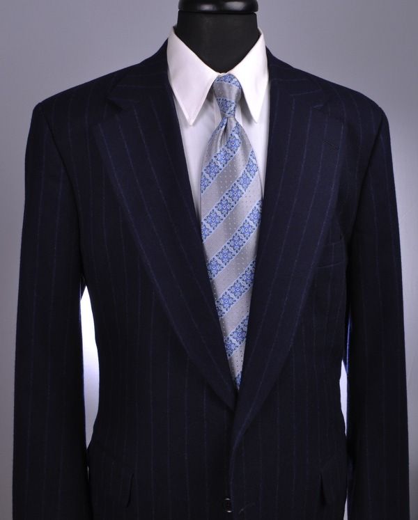 ISW Paul Stuart Navy 2btn Canvassed Suit 44L 44 L