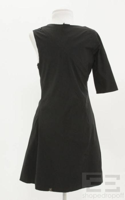 Karolina Zmarlak Black One Shoulder A Line Dress Size XS New