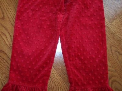 Kellys Kids Girls Red Minky Dot Jog Suit Set Outfit 5 6