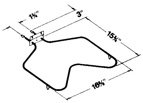 Bake Element for Whirlpool,  Kenmore Bake Element Part # RP790