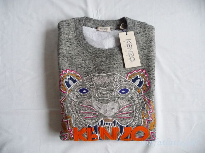 Kenzo Paris Tiger Sweater Gray Sweatshirt Medium M Unisex Sold Out New