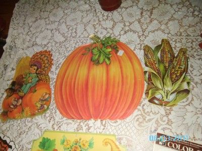 LG Lot Thanksgiving Autumn Die Cut Decorations Eureka USA Denmark