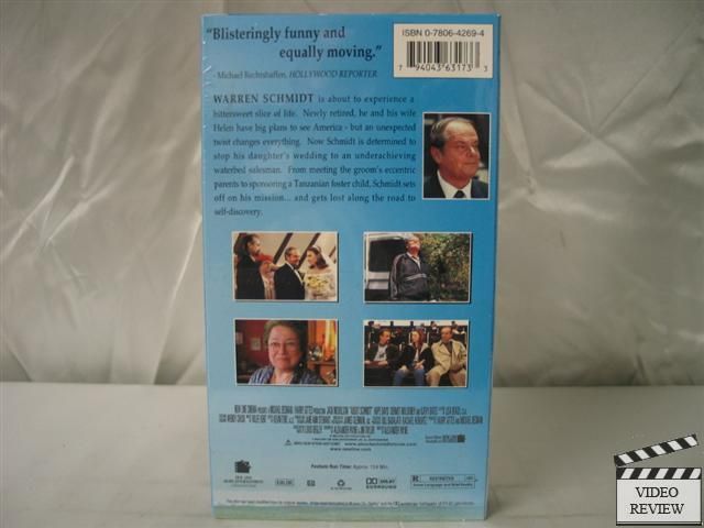 About Schmidt VHS New Jack Nicholson Kathy Bates 794043631733