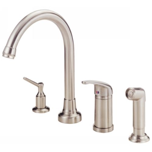 Danze D409012SS Single Handle Kitchen Faucet with Side Spray Stainless