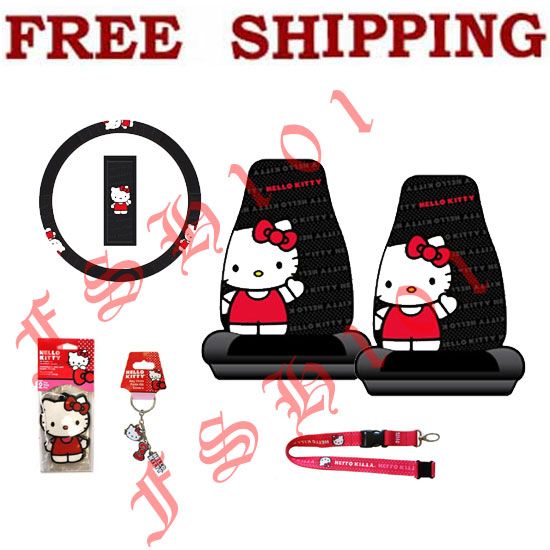 brand new set sanrio core hello kitty waving auto interior set