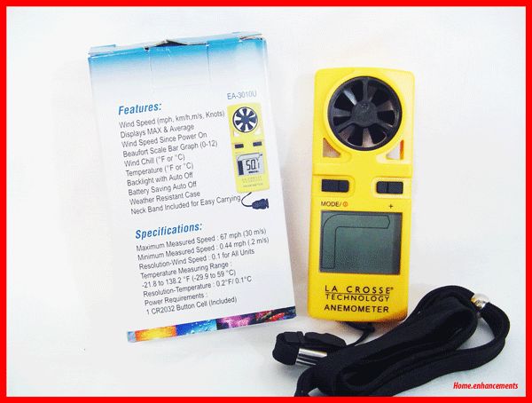 La Crosse Technology Handheld Anemometer ea 3010U 3010