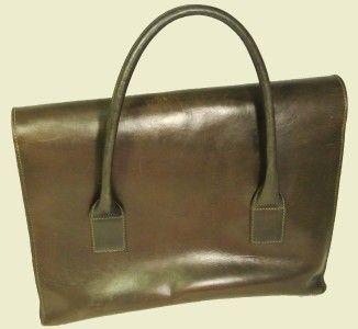 LAMBERTSON Truex Dark Brown Leather Satchel Italy