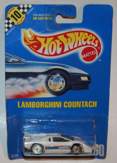 For sale is a Hot Wheels Lamborghini Countach #60 White 3794 1991