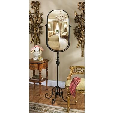 Lamour Cheval Floor Mirror Metal Freshen French Design Toscano