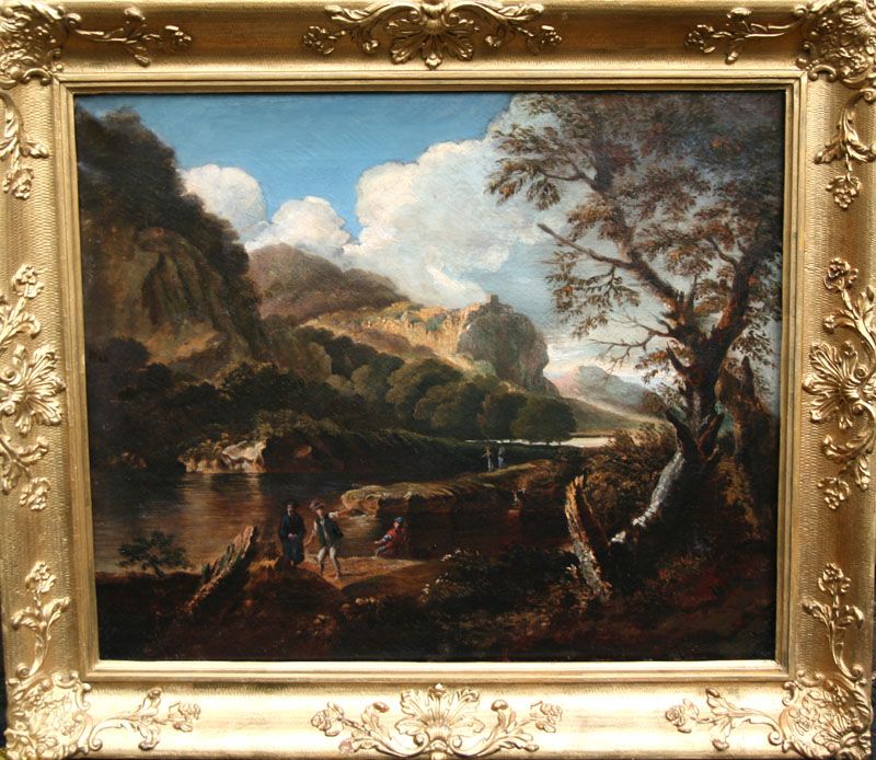 Richard Wilson RA 1713 1782 Old Master Lake Avernus Italian Oil