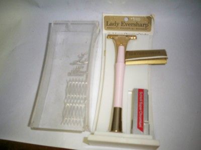 New Pink Lady Eversharp Schick Injector Razor Set Blade