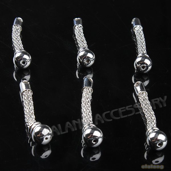 75x Wholesale Key Chain Silvery Fit Charm Keyfob 160400