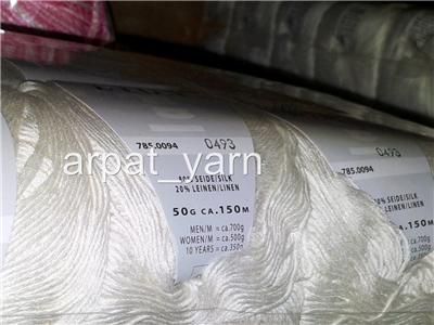 Lang Lyon 80 Silk 20 Linen Knitting Yarn Col 94 White