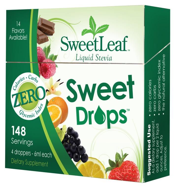 Sweetleaf Stevia Liquid Stevia Tin Flavored 4 PC