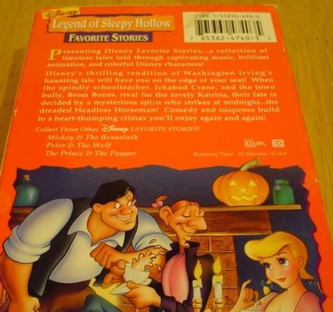 Walt Disney Legend of Sleepy Hollow Favorite Stories VHS Video Classic