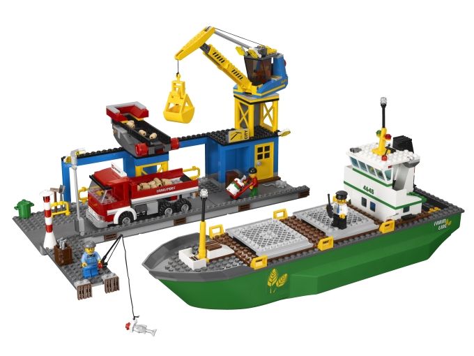 Lego® City® Harbor w Cargo SHIP Dump Truck 4645