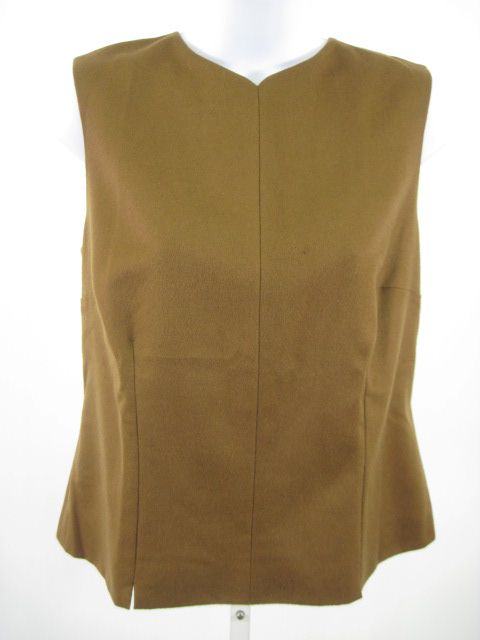 Lee Anderson Brown Sleeveless Shell Shirt Top Sz M