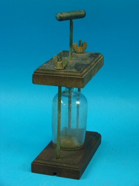 Antique Leyden Leiden Jar Glass Scientific Radio Lab