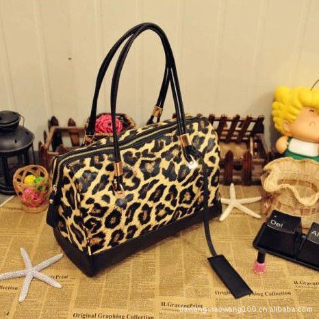 Leopard Print Satchel Shoulder Bag Bag 0017