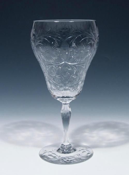 Libbey Glass SET (6) Antique Nouveau Floral Cut Engraved Brilliant ABP