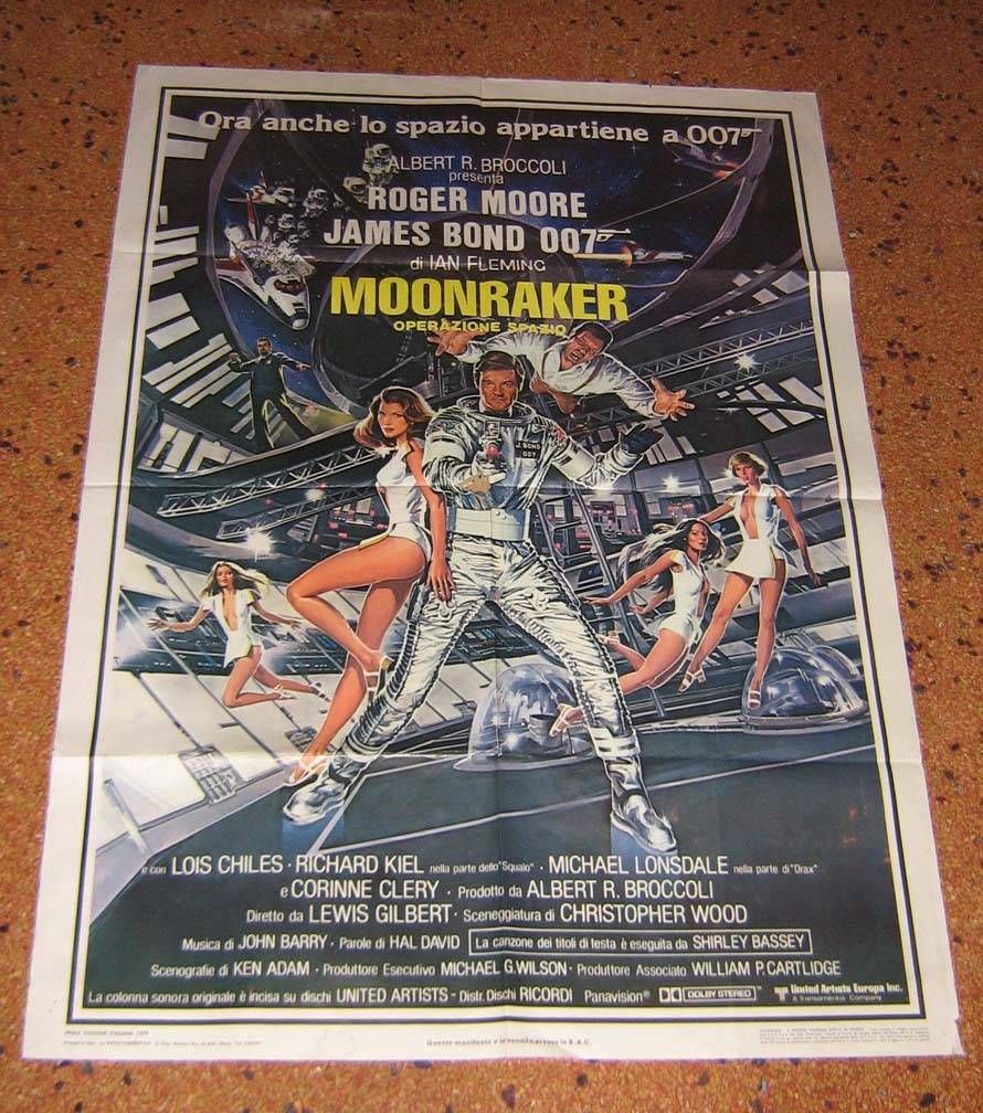 James Bond 007 Moonraker Operazione Spazio Italy 2sh Vintage OG Poster