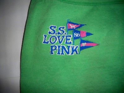 Victorias Secret Pink Capri Green Sweatpants Size Large