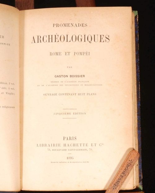 1895 Promenades Archéologiques by Gaston Boissier