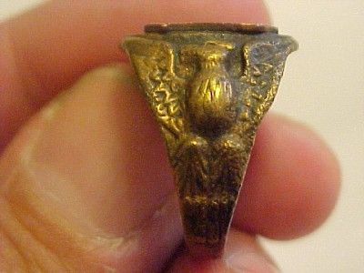 Awesome C C C Civilian Conservation Corps Pictorial Ring Token Jewerly