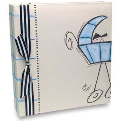 Baby Carriage Looseleaf Baby Book Boy by Penny Laine