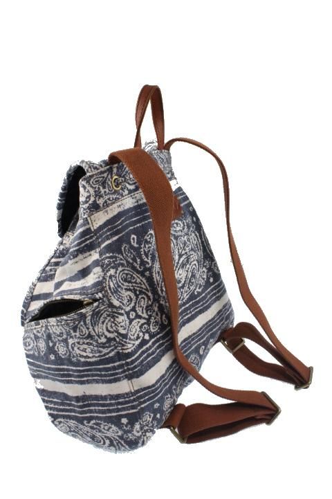 Lucky Brand Palisades Blue Printed Organizer Backpack BHFO