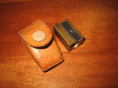 Vintage Unknown Maker Brass Pencil Sharpeners w Case Germany