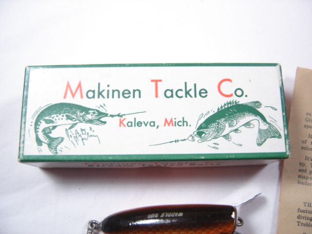 Vintage Makinen Waddle Bug Fishing Lure in Box