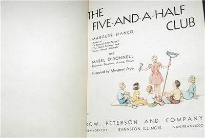 Vintage Book The Five and A Half Club 3rd Grade Reader Primer School