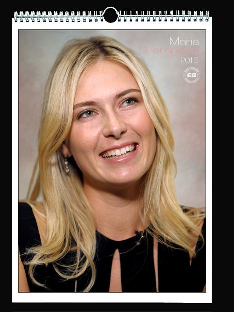 Maria Sharapova 2013 Wall Holiday Calendar