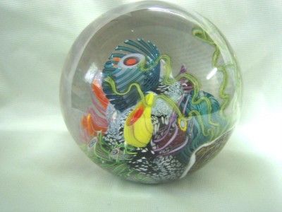 1995 Mark Eckstrand Under Sea Paperweight