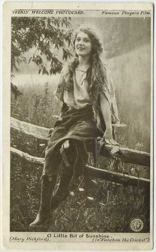 Mary Pickford Circa 1915 Weekly Welcome PHOTOCARD Fanchon The Cricket