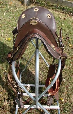 Used 14 McClellan Saddle Reenactment useable WW1 WW2 Calvary Soldier