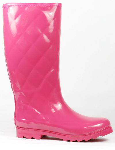 Red Rubber Mid Calf Rain Boot 7 US Qupid Marsha 03