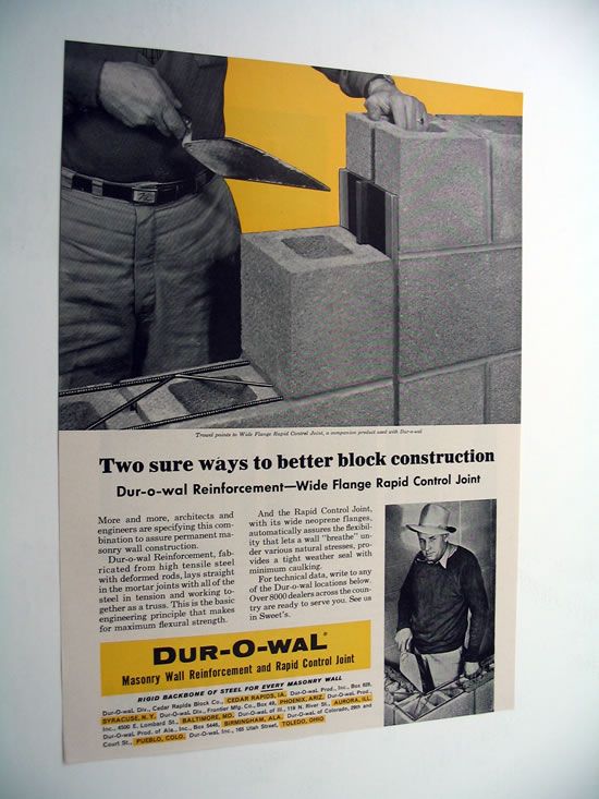 Dur O Wal Rapid Control Joint Masonry Wall Trowel Ad