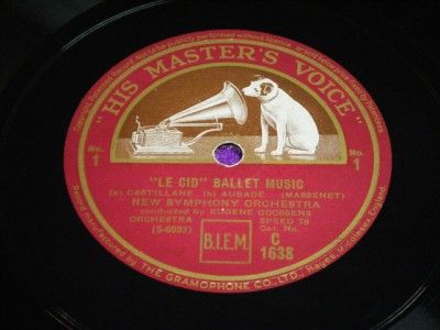 Massenet Le CID Ballet Music Goossens 2XHMV 78 RPM 12 Shellac LPS