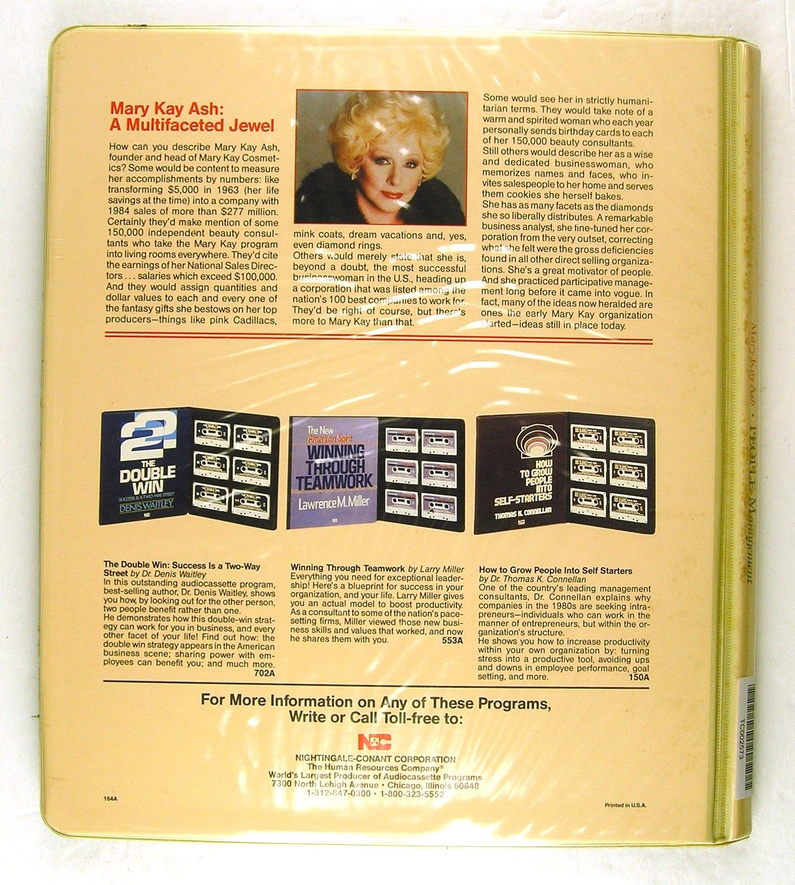 People Management Mary Kay Ash Cassette Nightingale Conant