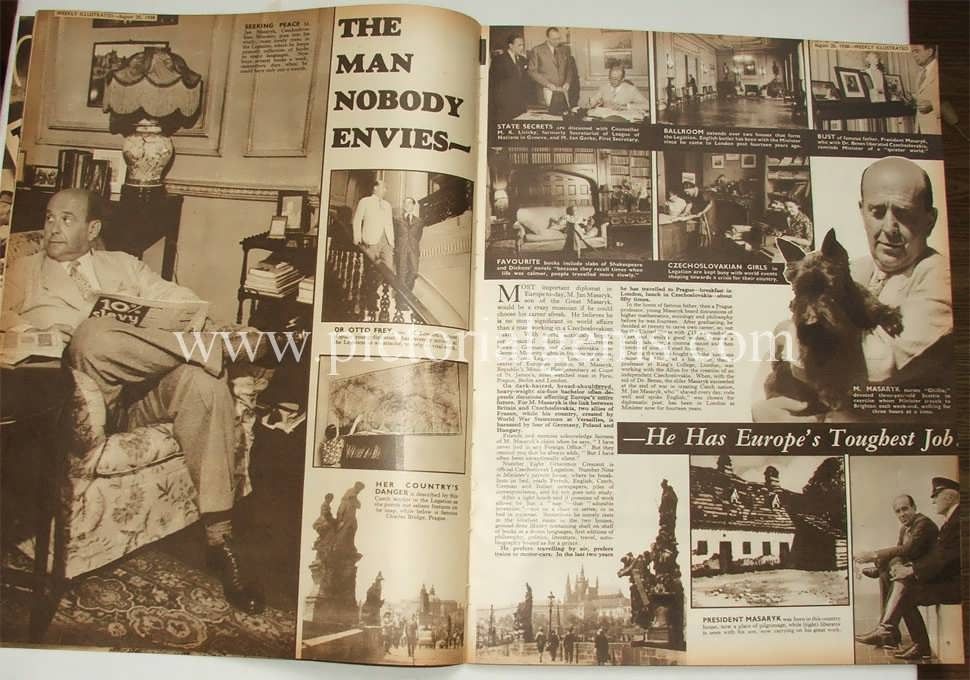 Illustrated Weekly 1938 President Masaryk Inniskilling Dragoons