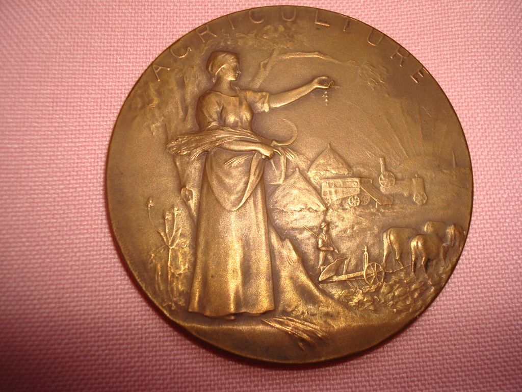 Bronze Agriculture Medal Marked Comice Agricole St Julien Etc