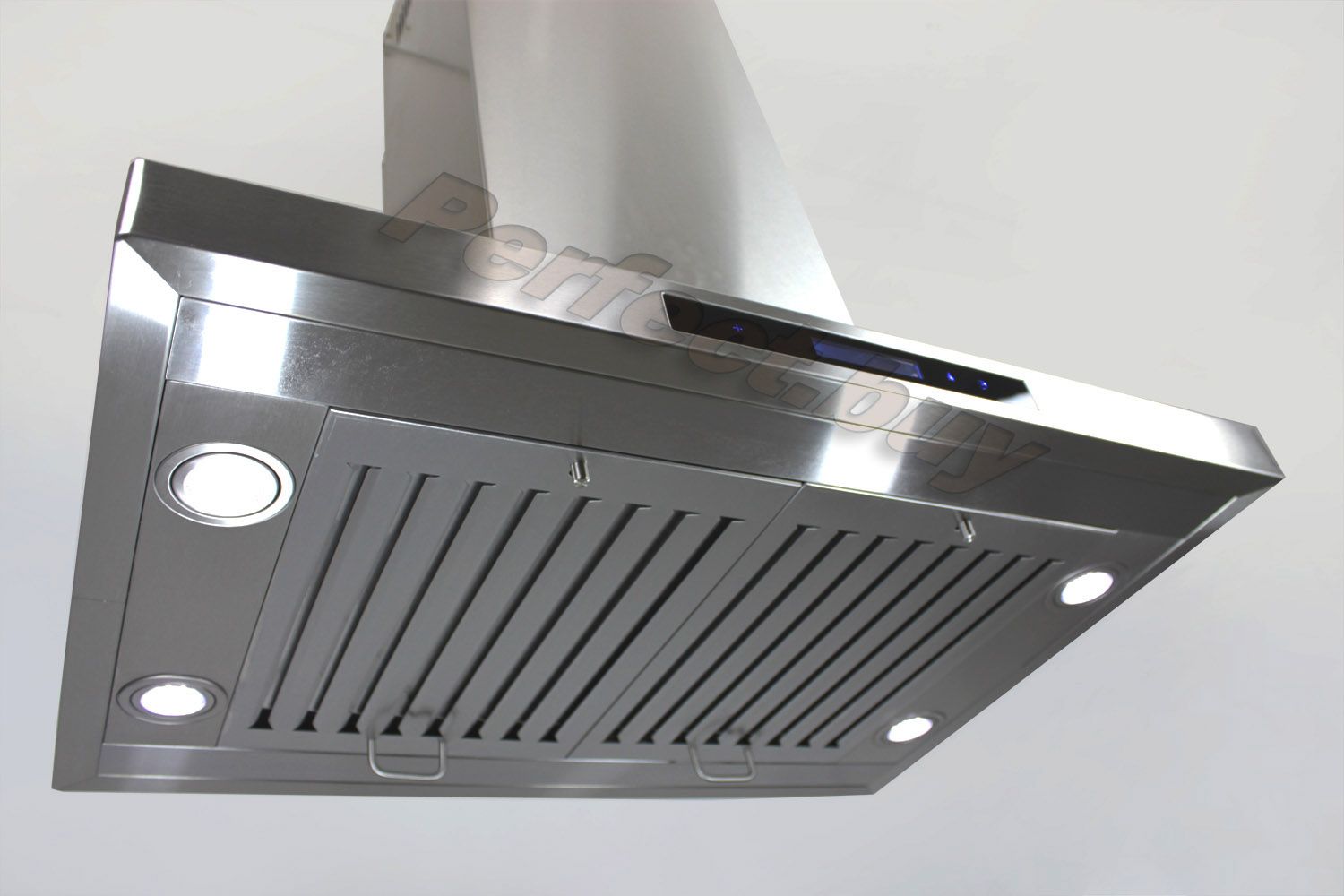 30 Island Mount Stainless Steel Range Hood Removable Baffle Filters