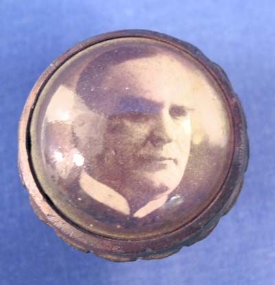 RARE William McKinley Glass Top Walking Stick Cane President Political