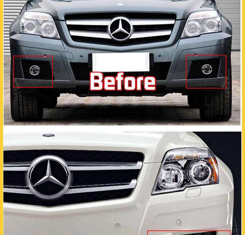 For 2011 2012 Mercedes Benz GLK 300 GLK 350 Chrome Front Fog Lamp