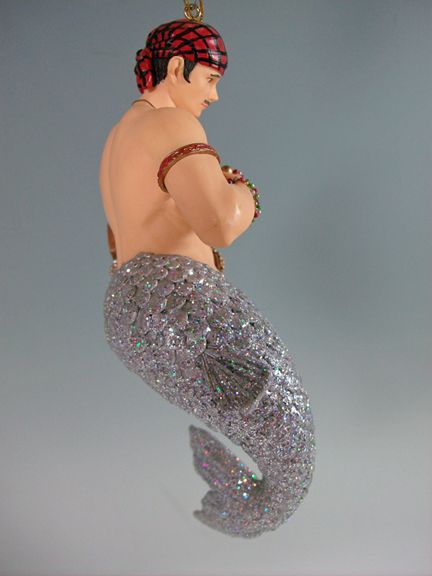 December Diamonds Merman Ornament Pirate Booty Retired Handsome