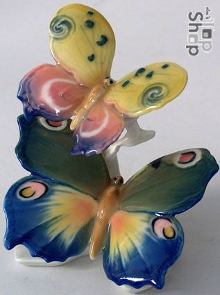 BUTTERFLY BUTTERFLIES  Old KARL ENS Porcelain Figure Figurine Germany