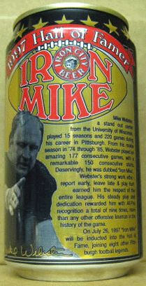Iron City Beer Can Mike Webster Pittsburgh Steelers GD1